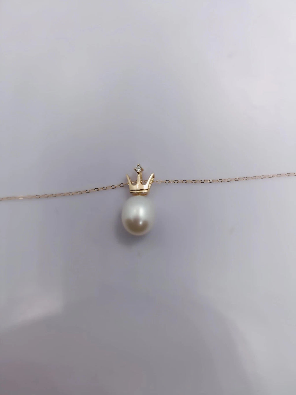 Solid 18Ct Gold Necklace + Freshwater Pearl 18ct Gold Pendent Fine and Luxurious