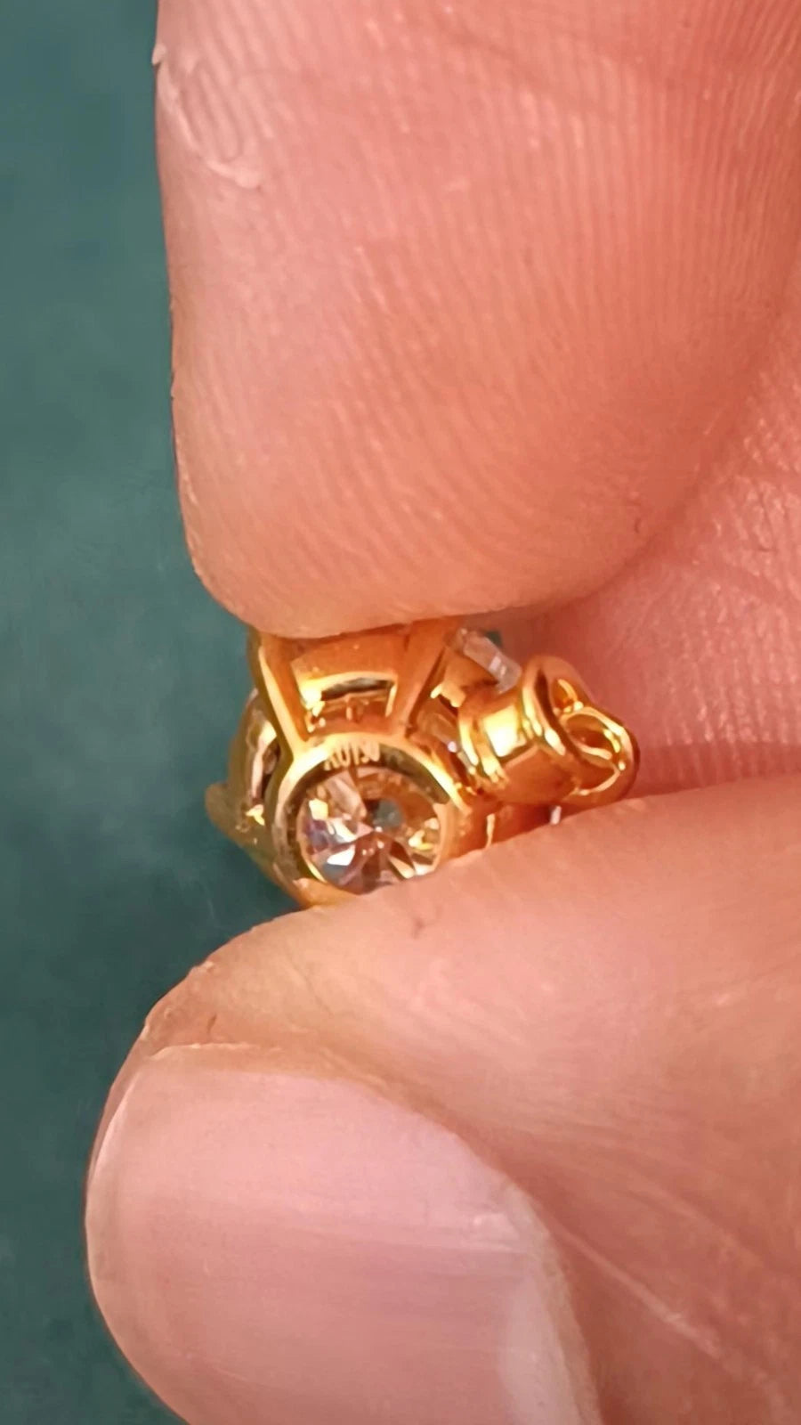 Solid 18Ct Gold+1ct Lab-Created Pendent Diamond Fine and Luxurious