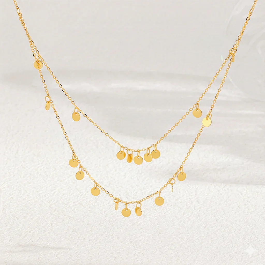 Double Layer Necklace Vermeil S925