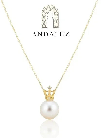 Solid 18Ct Gold Necklace + Freshwater Pearl 18ct Gold Pendent